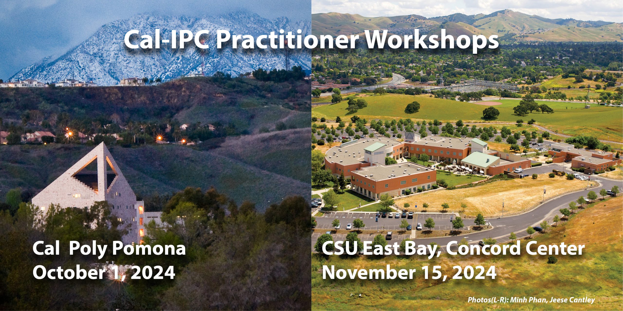 Header image with Cal Poly Pomona and CSU EB Concord Campus text Cal-IPC Practitioner Workshops